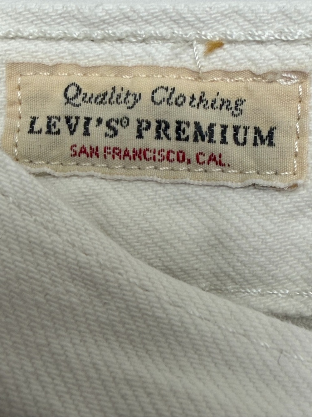 Levis Premium Baggy Dad Wide Leg Off White Jeans 28 Minimalist Edgy High Rise - Picture 7 of 14